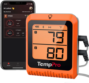 TempPro TempSync ELITE TP920 Wireless Meat Thermometer — Smart Bluetooth, App Alerts
