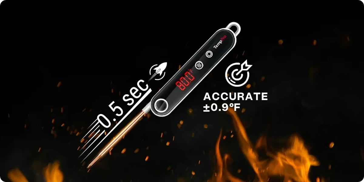 Thermometre de viande sans fil TempPro TempSpike TP961 + Thermomètre à lecture instantanée TP18S — Pack avantageux
