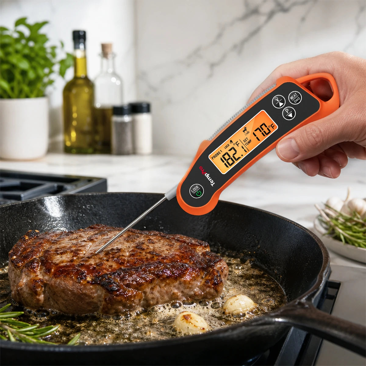 TempPro TP710 Leave-In Meat Thermometer — Oven & Grill Safe with Timer