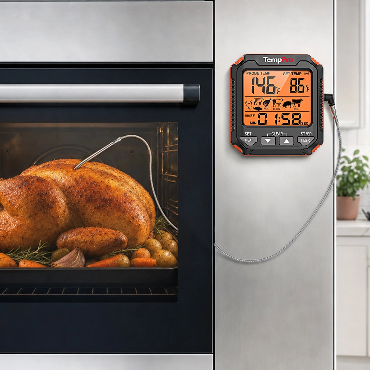 temppro leave-in meat thermometer tp716-2