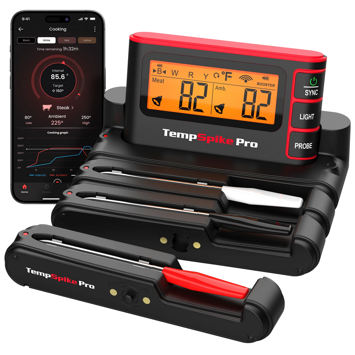 Termómetro para carne TP980 TempSpike Pro con wifi y 4 sondas