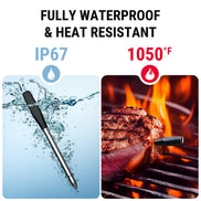 TempPro TempSpike Pro TP980 Smart Wireless Meat Thermometer — Up to 4 Probes, Wi-Fi, 1,060-ft Bluetooth