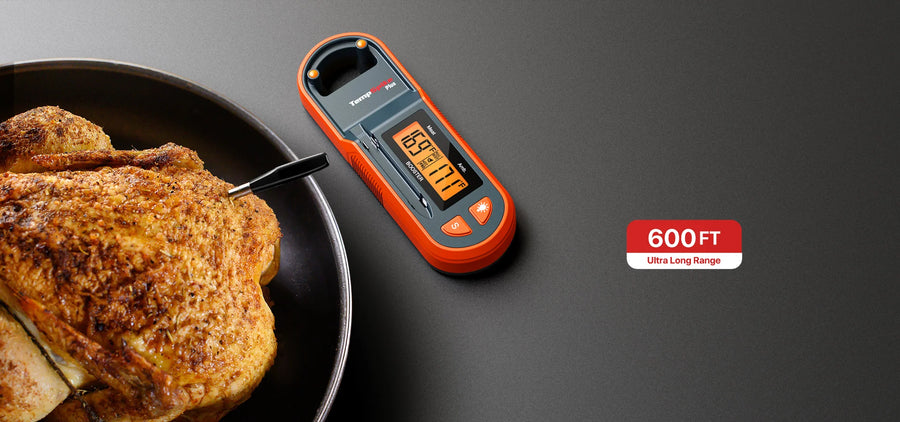 Thermomètre à viande intelligent sans fil TempPro TempSpike Plus TP971 — Véritablement sans fil, Bluetooth longue portée