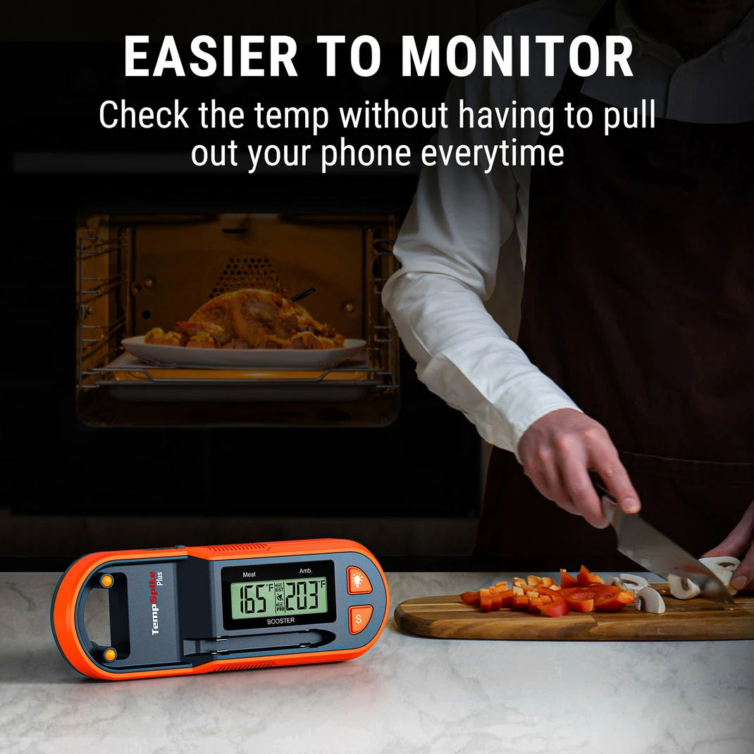Thermomètre à viande intelligent sans fil TempPro TempSpike Plus TP971 — Véritablement sans fil, Bluetooth longue portée