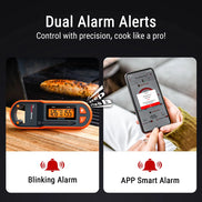 Thermomètre à viande intelligent sans fil TempPro TempSpike Plus TP971 — Véritablement sans fil, Bluetooth longue portée