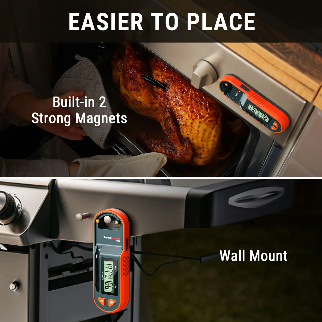 Thermomètre à viande intelligent sans fil TempPro TempSpike Plus TP971 — Véritablement sans fil, Bluetooth longue portée