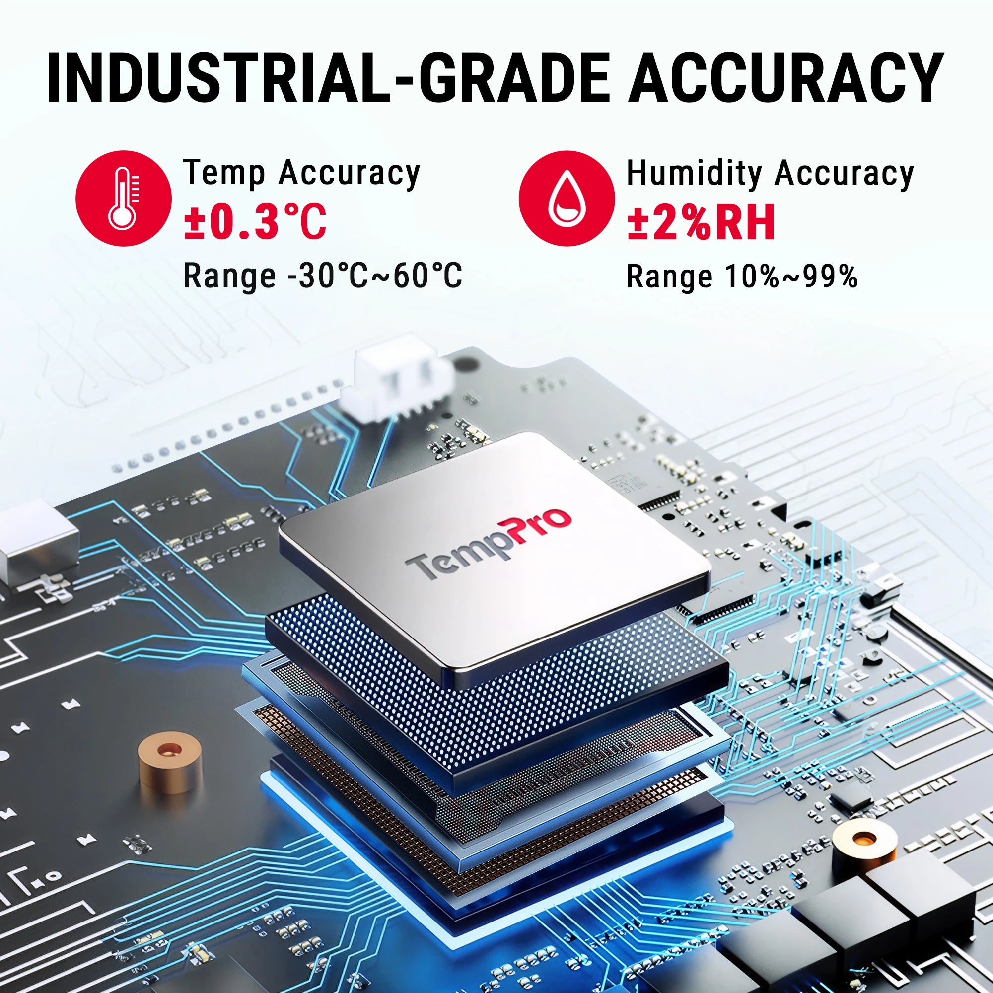 TempPro TP371 WiFi Hygrometer & Thermometer — Wi-Fi connection, Longer Battery