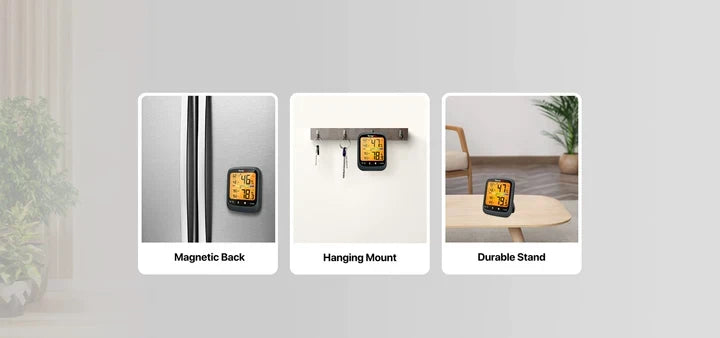 Thermomètre et hygromètre d'intérieur Bluetooth TempPro TP359W — 80m, capteur suisse, noir · Édition magasin