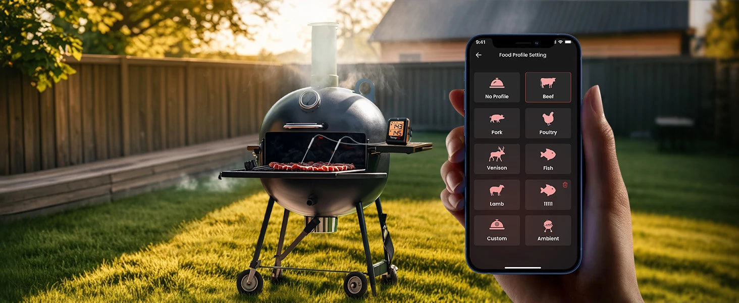 Thermomètre à viande sans fil Bluetooth TP920
