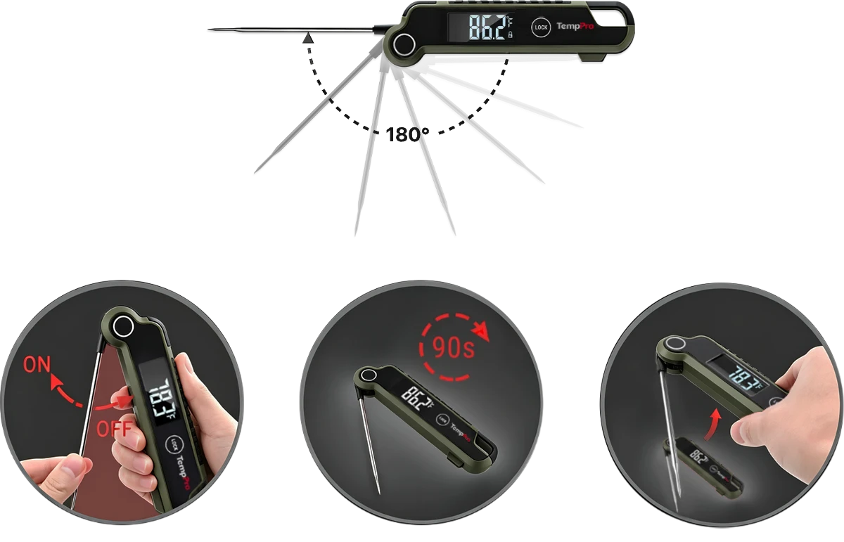 TempPro TP620W Instant-Read Meat Thermometer — Digital, 0.5-Second Read · Store Edition