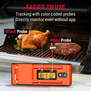 Thermomètre à viande intelligent sans fil TempPro Twin TempSpike TP962 — Double sonde, Bluetooth 150 m