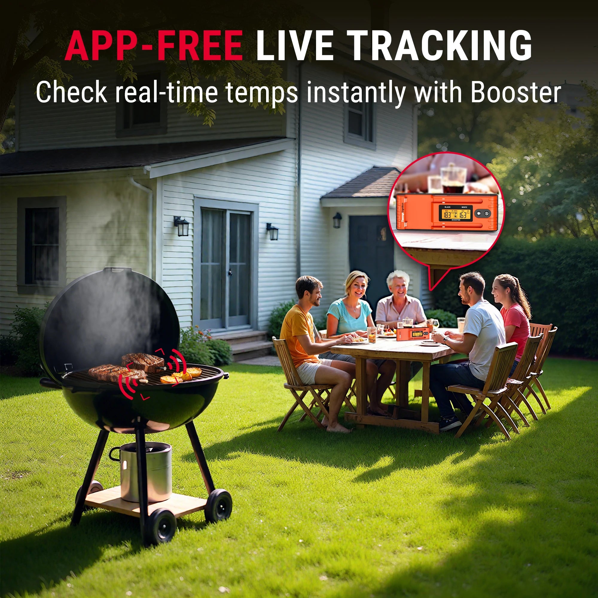 Termómetro de carne inalámbrico inteligente TempPro Twin TempSpike TP962 — Doble sonda, Bluetooth de 150 m