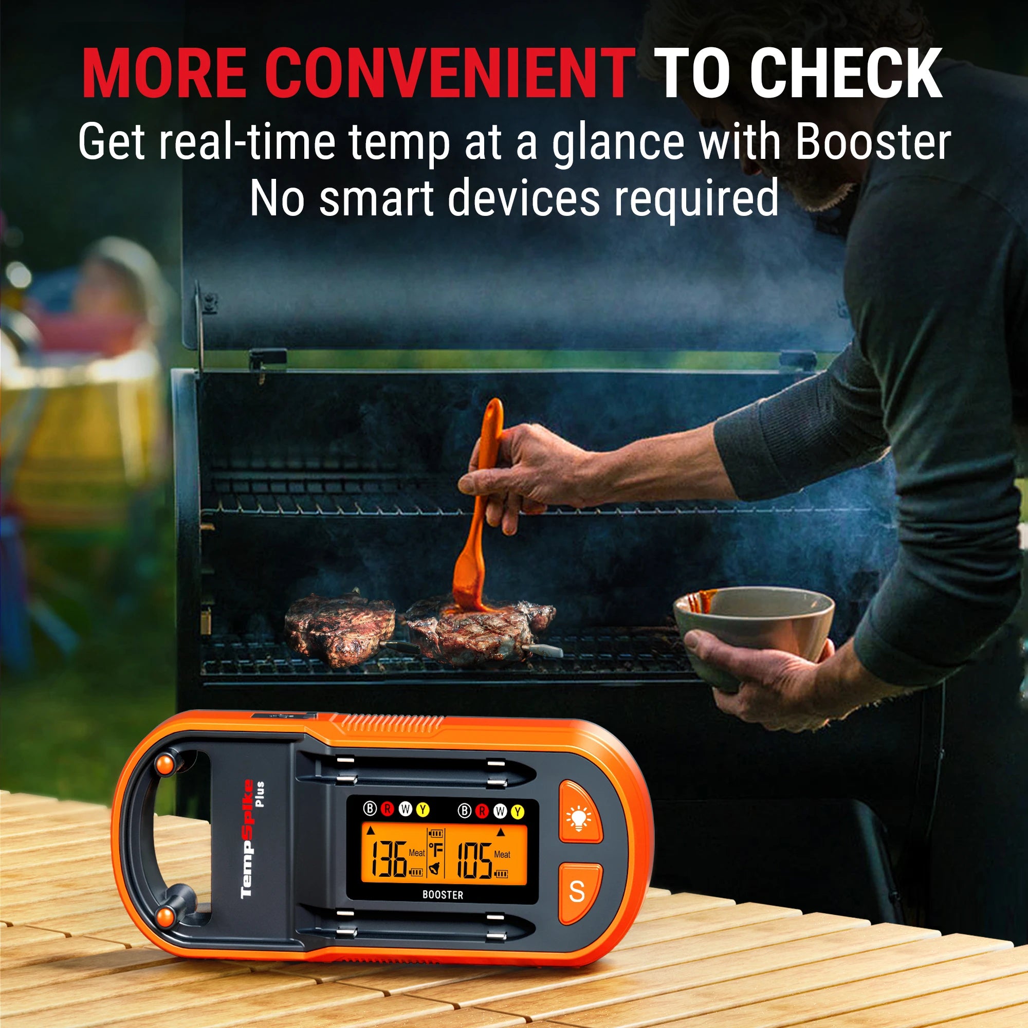 TempPro Twin TempSpike Plus TP972 Smart Wireless Meat Thermometer — Dual Probe, Long-Range Bluetooth