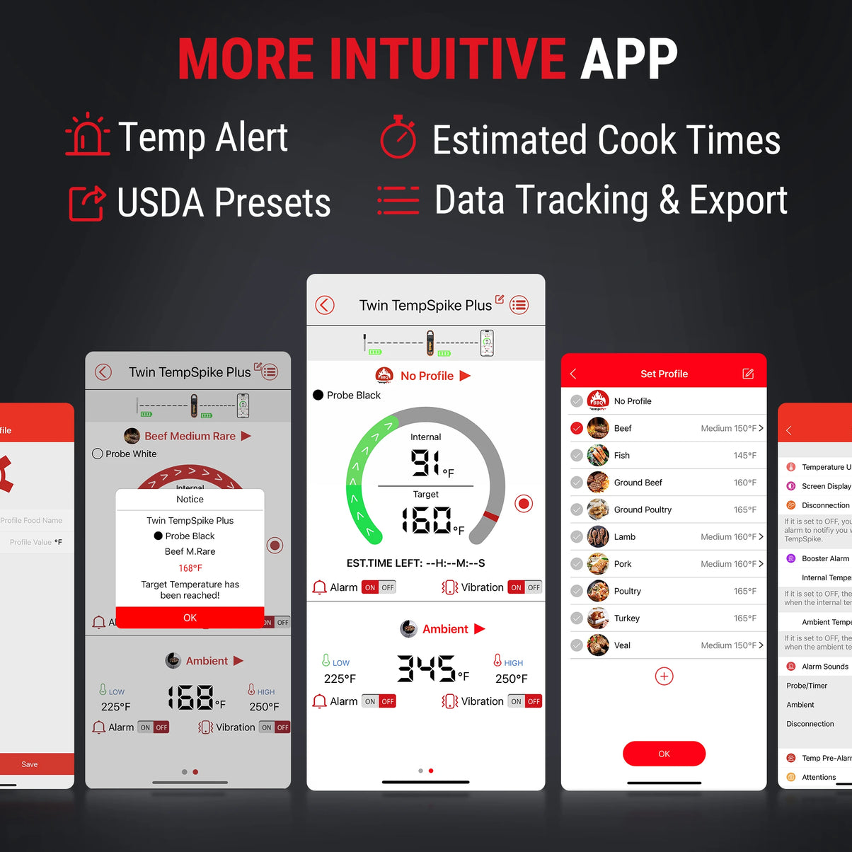 TempPro Twin TempSpike Plus TP972 Smart Wireless Meat Thermometer — Dual Probe, Long-Range Bluetooth
