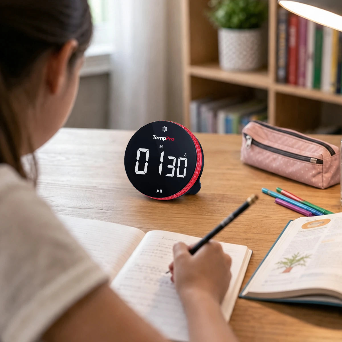 Minuteur de cuisine numérique TempPro TM04 — Commande à une touche, écran LED 3,1 po