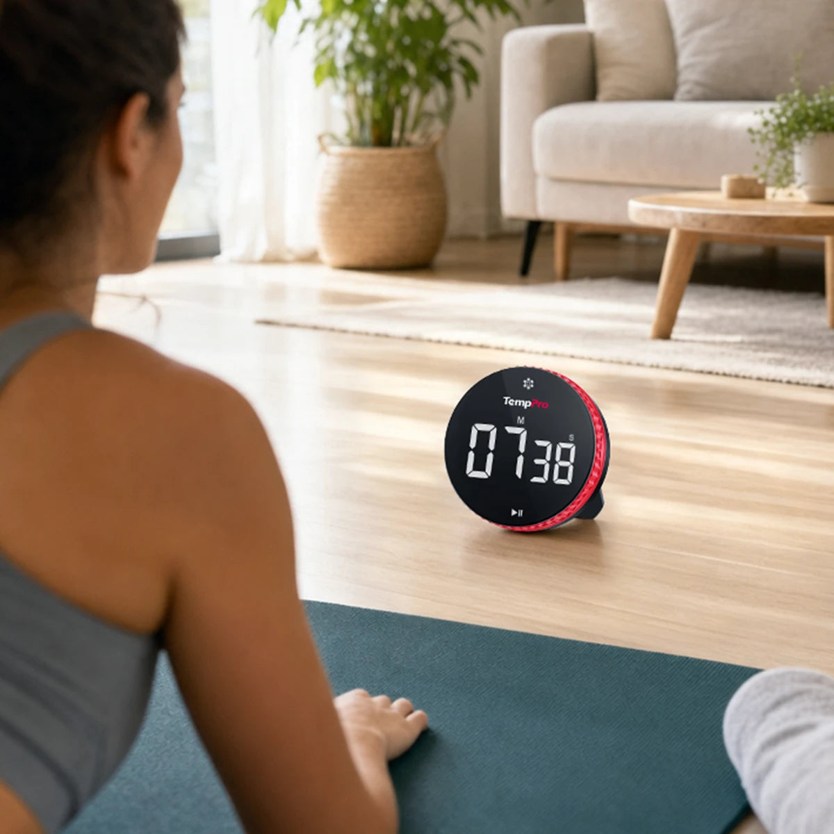 Minuteur de cuisine numérique TempPro TM04 — Commande à une touche, écran LED 3,1 po