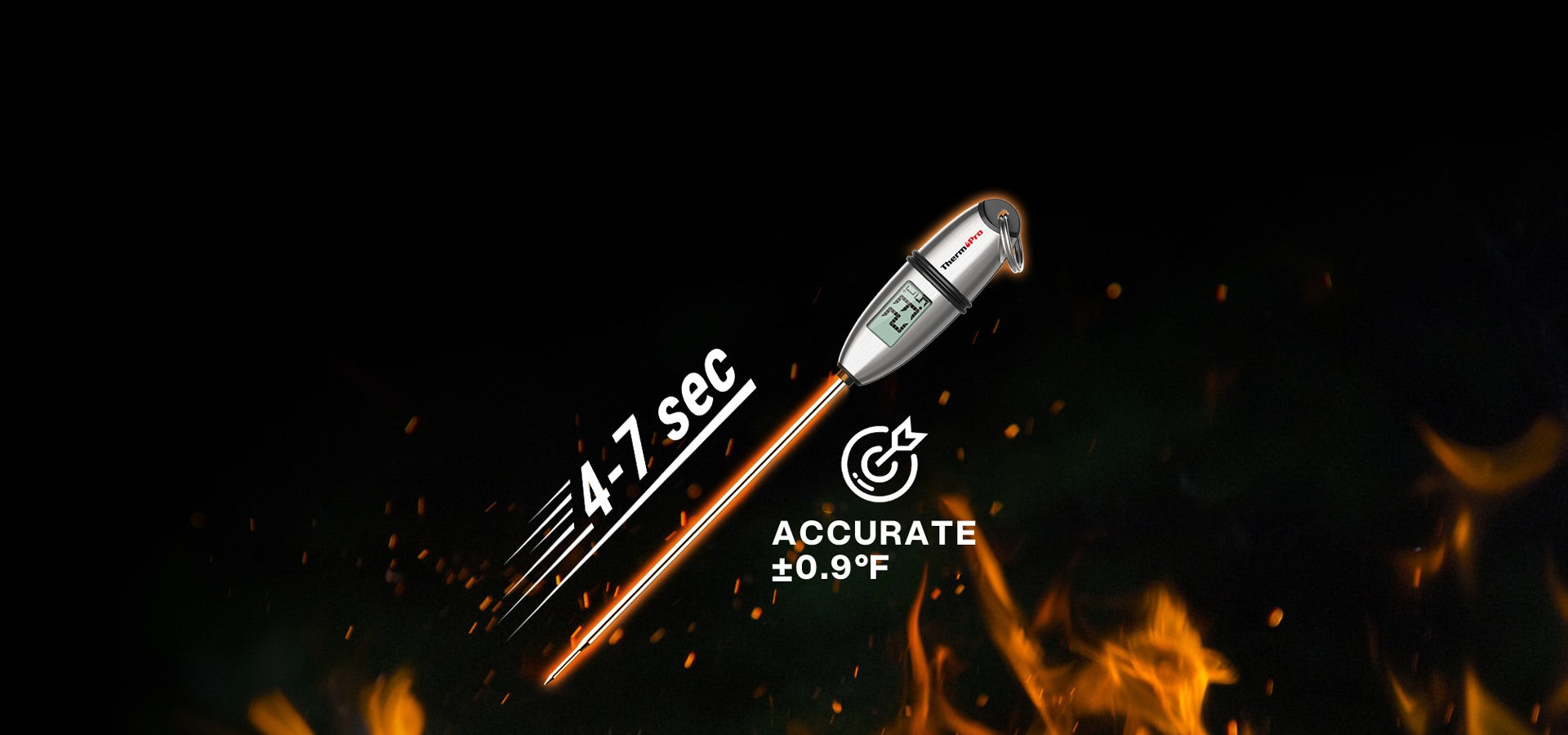 Thermomètres à viande à lecture instantanée TP02S, lot de 2