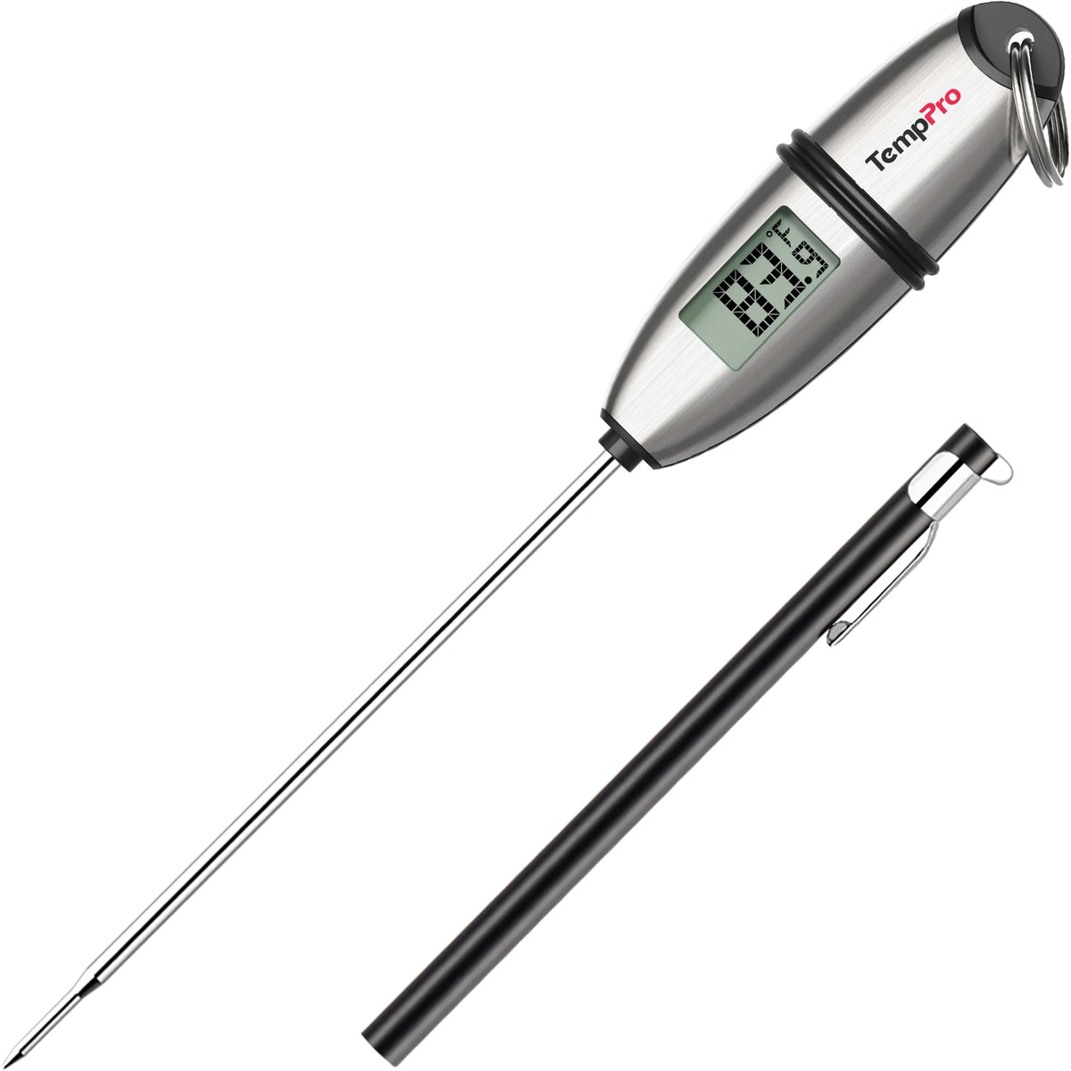 Termómetro de Carne de Lectura Instantánea TempPro TempSwift CORE TP02S — Lectura en 1 Segundo, Sonda Larga de 5.3"