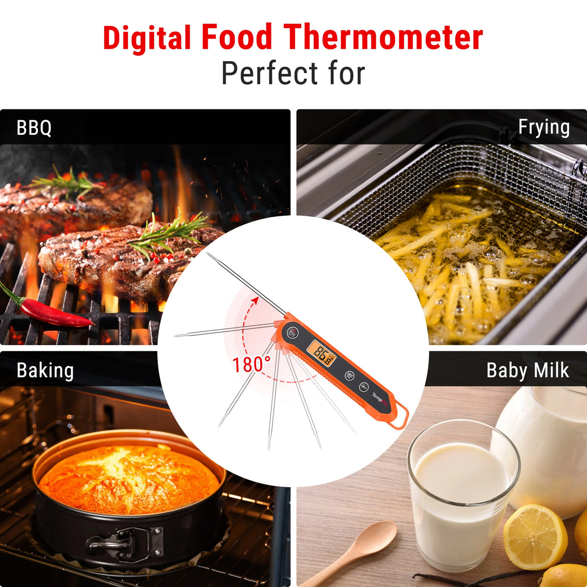 Thermomètre à viande sans fil TempPro TP20B + thermomètre à lecture instantanée TP03H — Lot économique