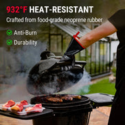 Gants de barbecue étanches TempPro TP100 — Résistants à la chaleur 500°C, Manches de 35,5 cm