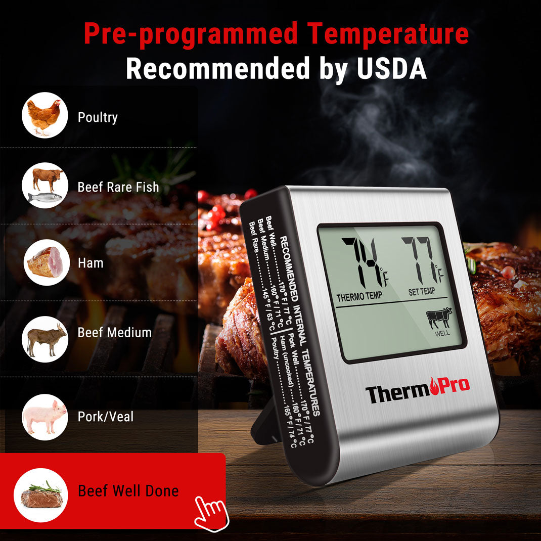 ThermoPro TP16 Digital Cooking Thermometer with Timer - Thumbnail 3