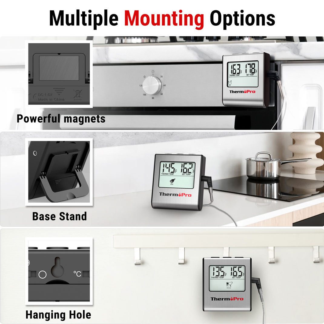 ThermoPro TP16 Digital Cooking Thermometer with Timer - Thumbnail 5