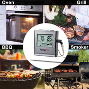 TempPro TempTrack CORE TP16 Leave-In Meat Thermometer — Oven & Grill Safe, Programmable Alarm