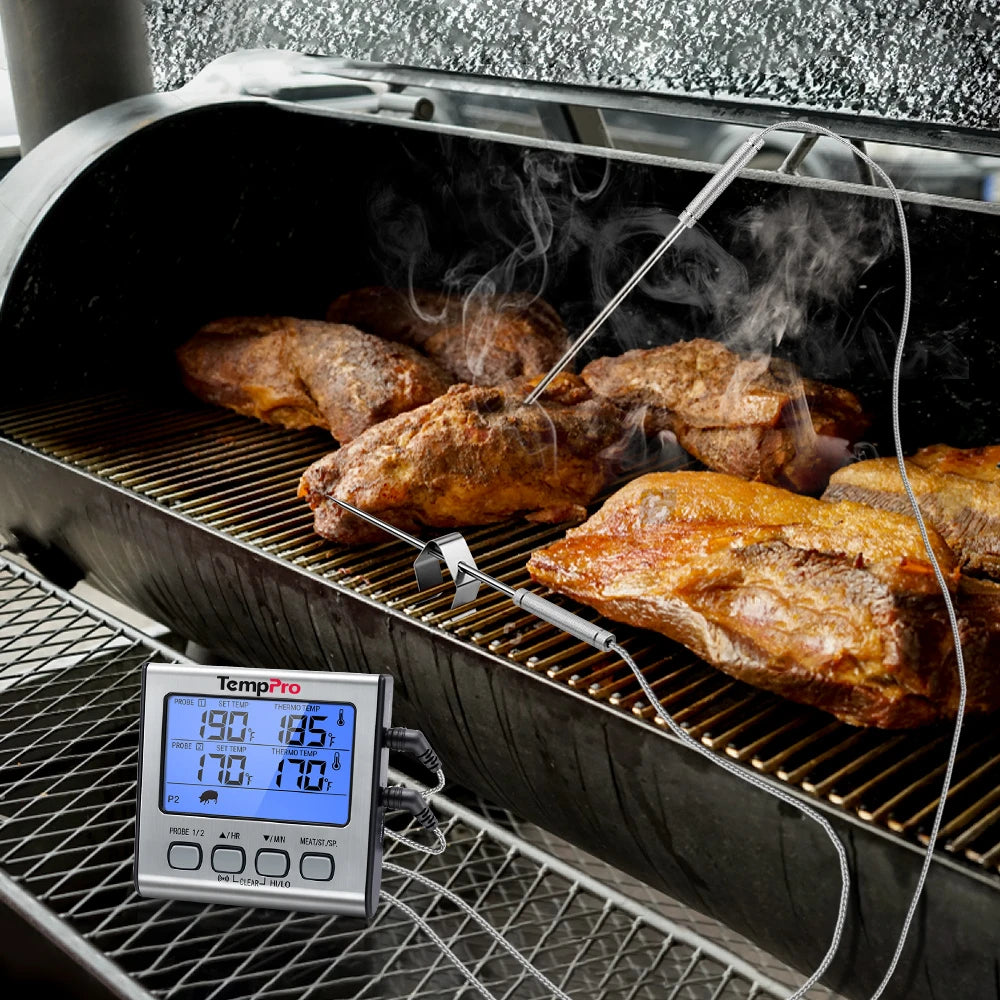 Thermomètre à viande TempPro TempTrack PLUS TP17 – Utilisation au four et sur le grill, avec minuterie et alarme