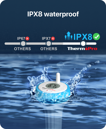Thermomètre de piscine numérique sans fil ThermoPro TP211B de 152 m