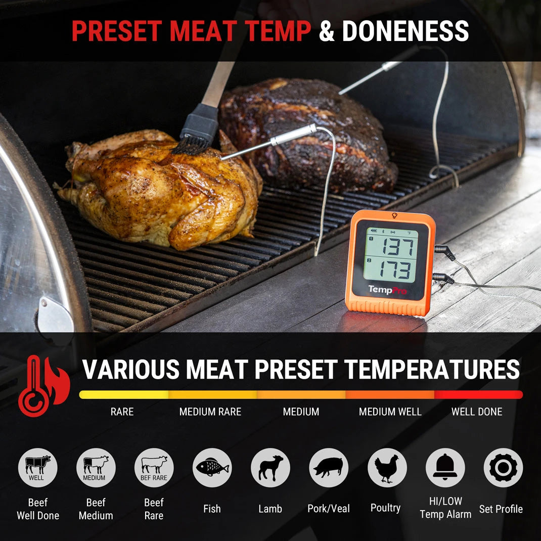 Thermomètre à viande sans fil Bluetooth TP920