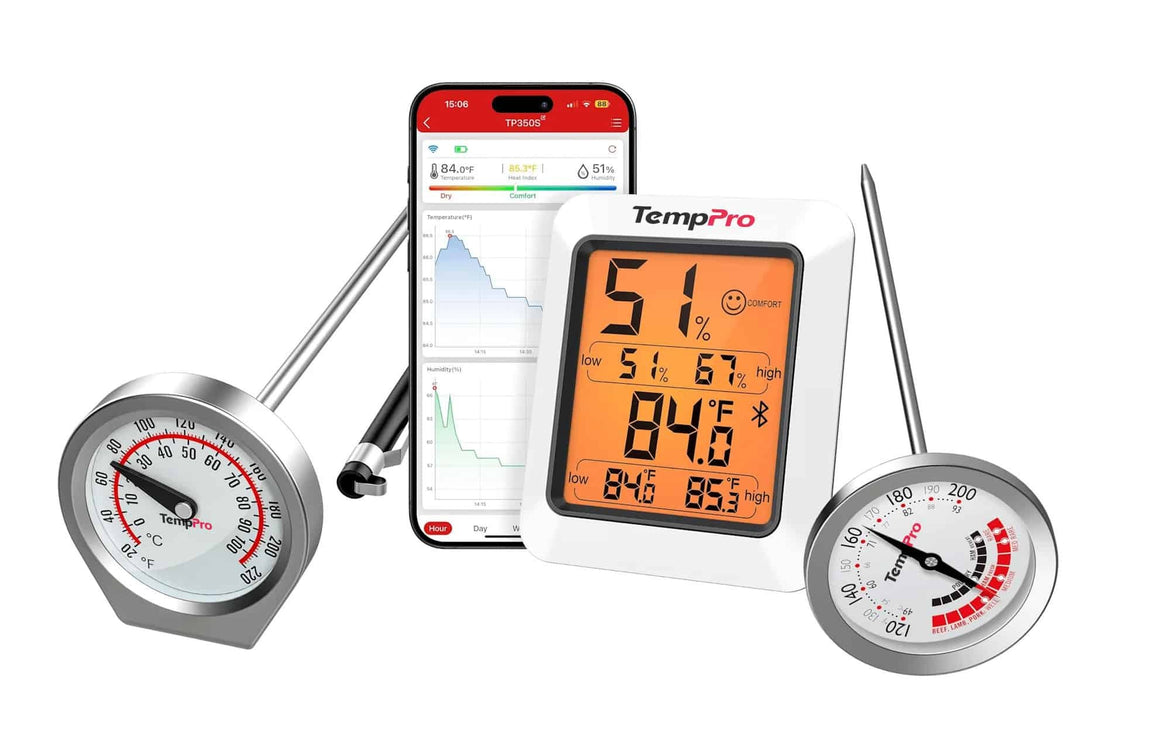 TP350 2 Packs Bluetooth Home Hygrometer Thermometer