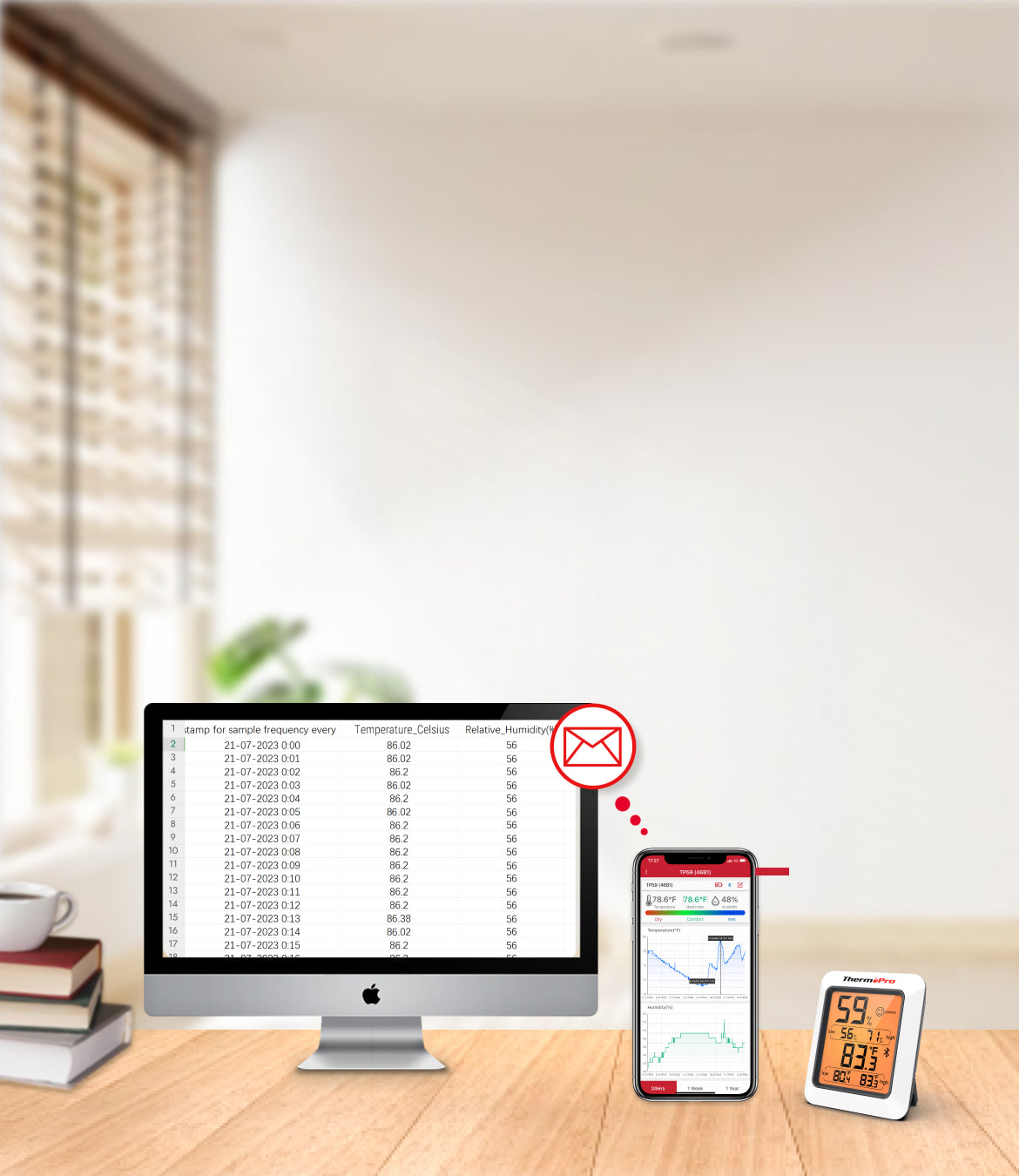 Thermomètre hygromètre Bluetooth TP350