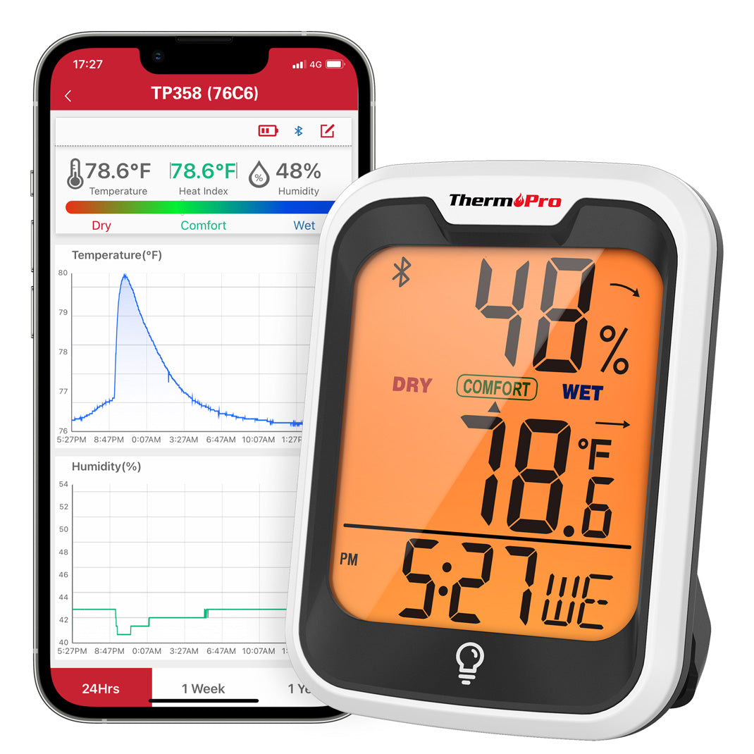 TempPro TP358 Bluetooth Indoor Thermometer Hygrometer