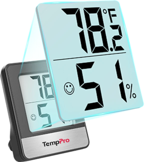 Thermomètre-hygromètre Bluetooth TempPro TP358 + mini-hygromètres TP49B (pack de 3) — Moniteur de température et d'humidité intérieure