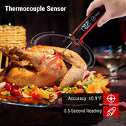 Thermomètre à viande à lecture instantanée TempPro TP620 — Numérique, lecture en 0,5 seconde, étanche IP65