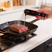 TempPro TP622W Lightning Instant-Read Meat Thermometer — 0.1-Second Read, ±0.5°F, 10-Year Warranty, Red·Store Edition