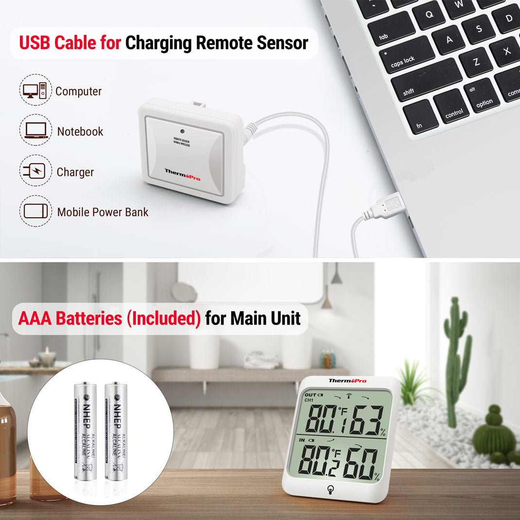 Thermomètre hygromètre sans fil TP63B