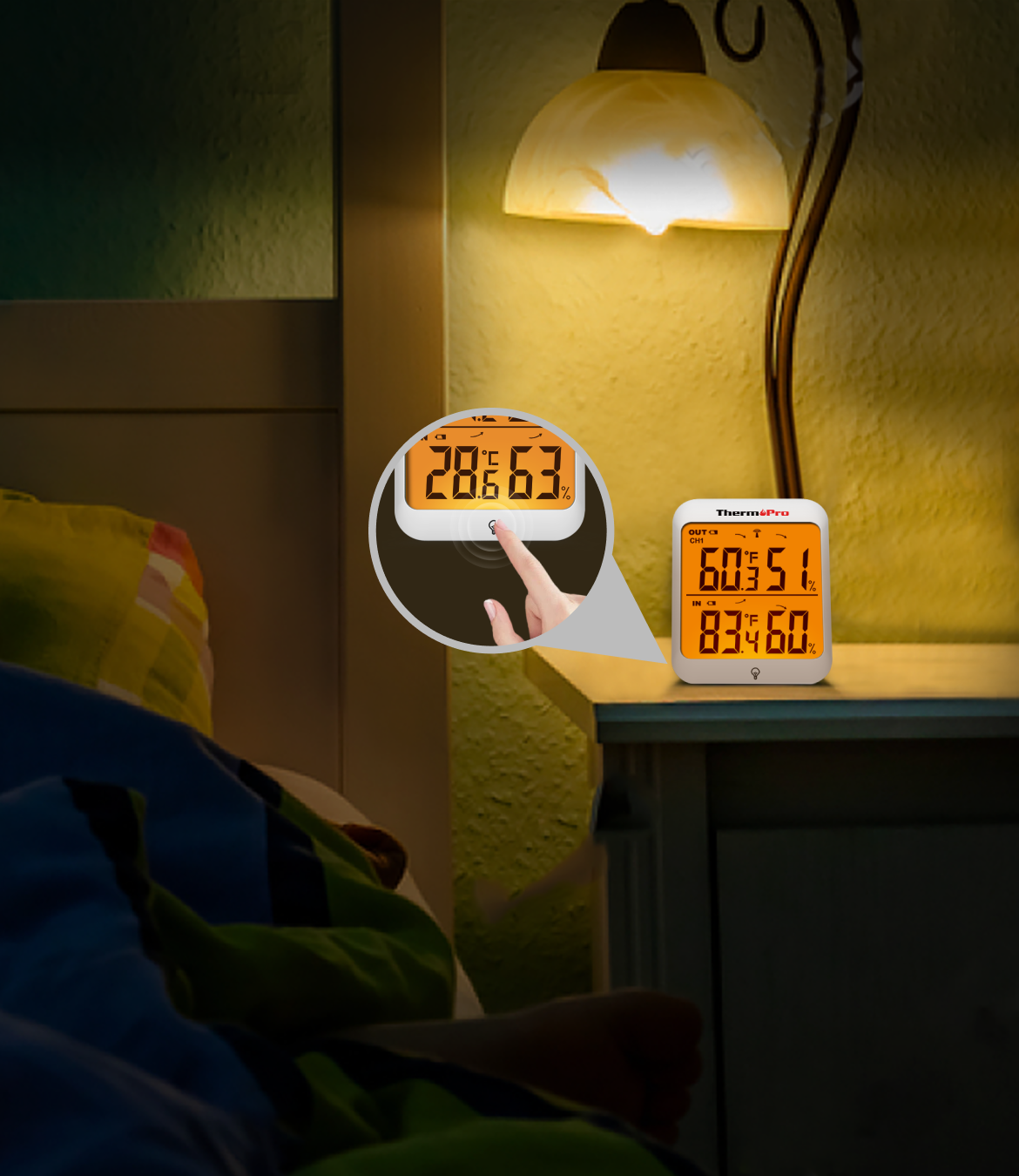 Thermomètre hygromètre sans fil TP63B