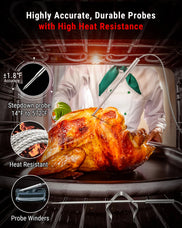 TempPro TempSync PLUS TP826 Wireless Meat Thermometer — 500FT RF Range, Dual Probes & BBQ Mode