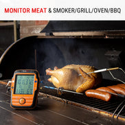 TempPro TempSync PLUS TP827B Wireless Meat Thermometer — 1000FT RF Range, 4 Color-Coded Probes