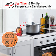 TempPro TempSync PLUS TP828BW Wireless Meat Thermometer — 500FT RF, Dual Probes, 4 Alarm Modes · Store Edition