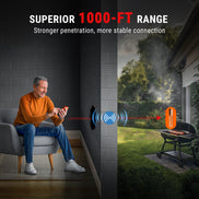TempPro TempSpike XR TP862B Wireless Meat Thermometer — 1000FT RF Range, 2 Wire-Free Probes