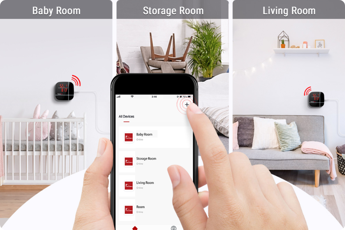Thermomètre et hygromètre WiFi TP90