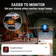 TempPro TempSync ELITE TP904 Wireless Meat Thermometer — Smart Bluetooth, App Alerts