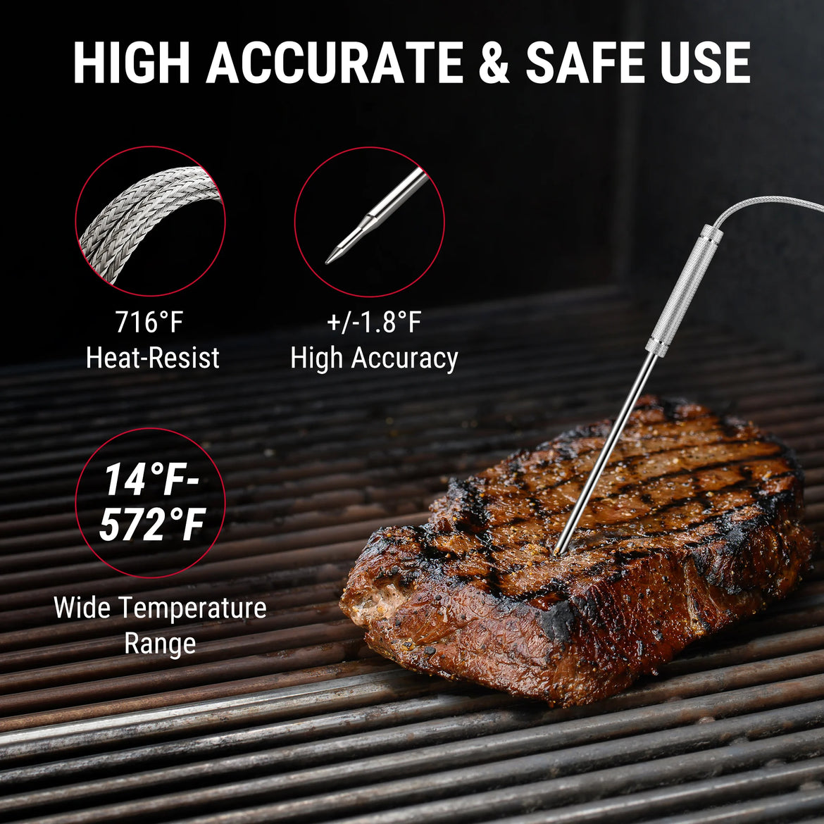 TempPro TP920 Thermomètre à viande Bluetooth + TP605 Thermomètre à lecture instantanée — Pack économique