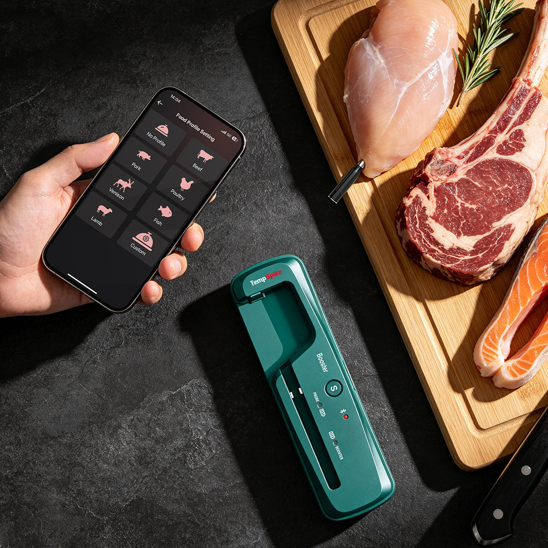 Termómetro de Carne Inalámbrico Inteligente TempPro TempSpike TP961 — Verdaderamente Inalámbrico, Bluetooth