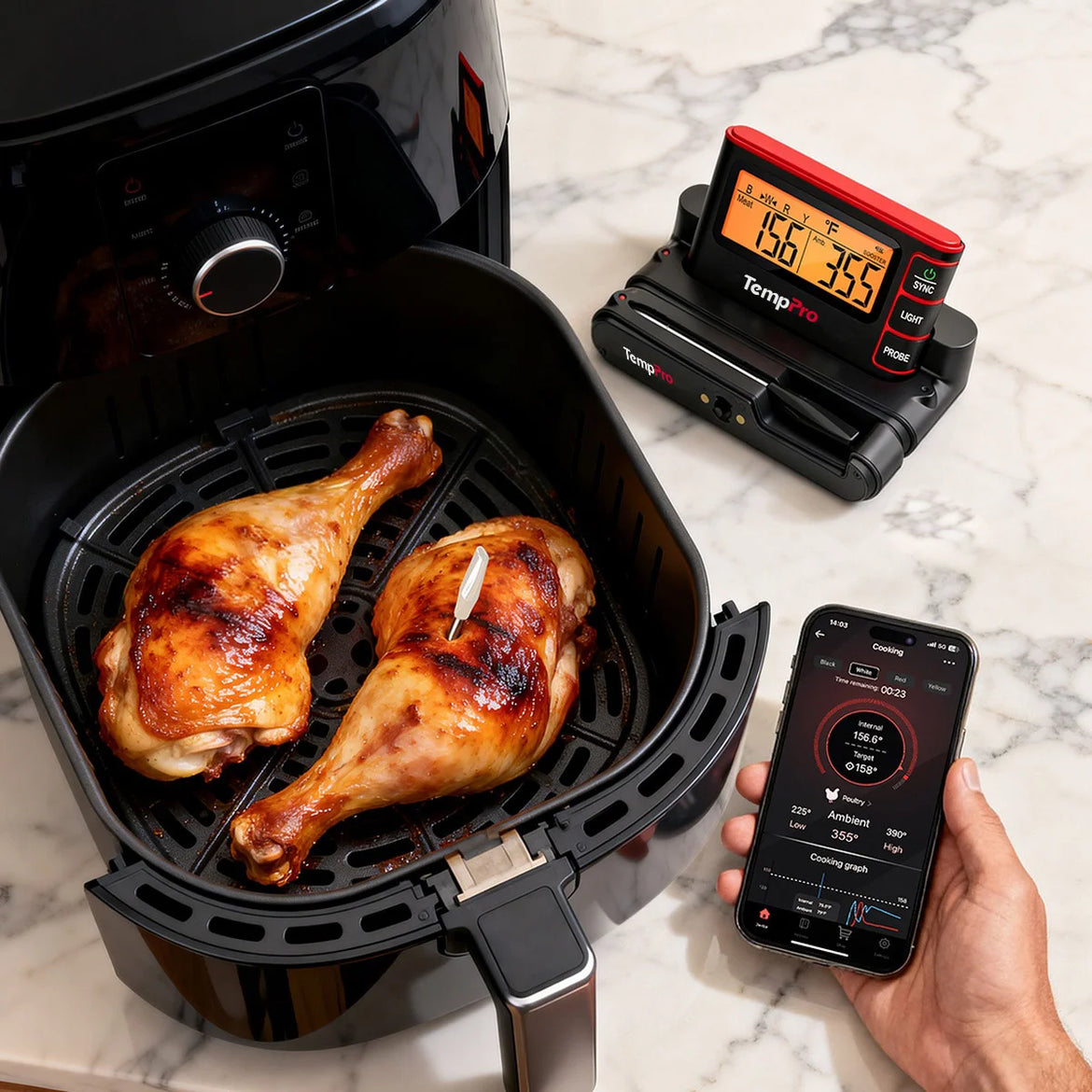 Termómetro para carne TP980 TempSpike Pro con wifi y 4 sondas